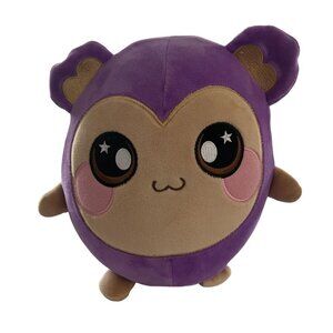 SQUEEZAMALS Velvet Purple Monkey Slo Rise Squeeze Toy Plush 8"‎